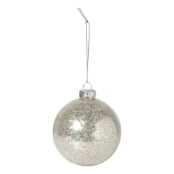 Xenos Kerstballen-Kerstbal sequins - beige