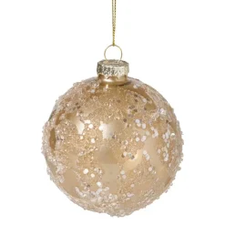 Xenos Kerstballen-Kerstbal sequins - goudkleurig