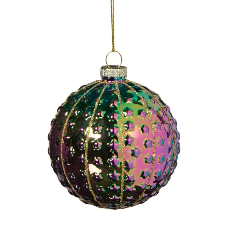 Xenos Kerstballen-Kerstbal sterretjes - multikleur