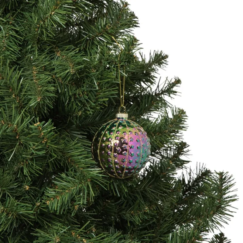 Xenos Kerstballen-Kerstbal sterretjes - multikleur