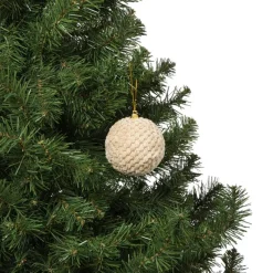 Xenos Kerstballen-Kerstbal stof - beige