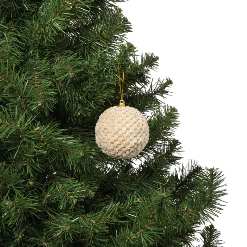 Xenos Kerstballen-Kerstbal stof - beige