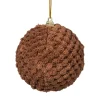 Xenos Kerstballen-Kerstbal stof - bruin