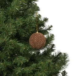 Xenos Kerstballen-Kerstbal stof - bruin