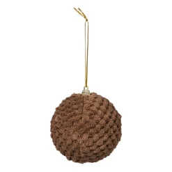Xenos Kerstballen-Kerstbal stof - bruin