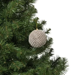 Xenos Kerstballen-Kerstbal stof - grijs