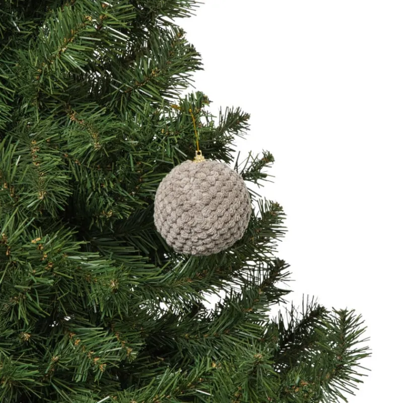 Xenos Kerstballen-Kerstbal stof - grijs
