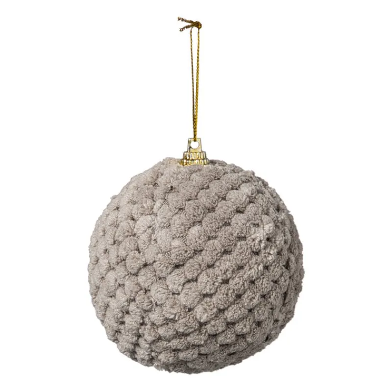 Xenos Kerstballen-Kerstbal stof - grijs