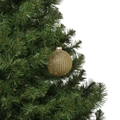 Xenos Kerstballen-Kerstbal strepen en stippen - groen