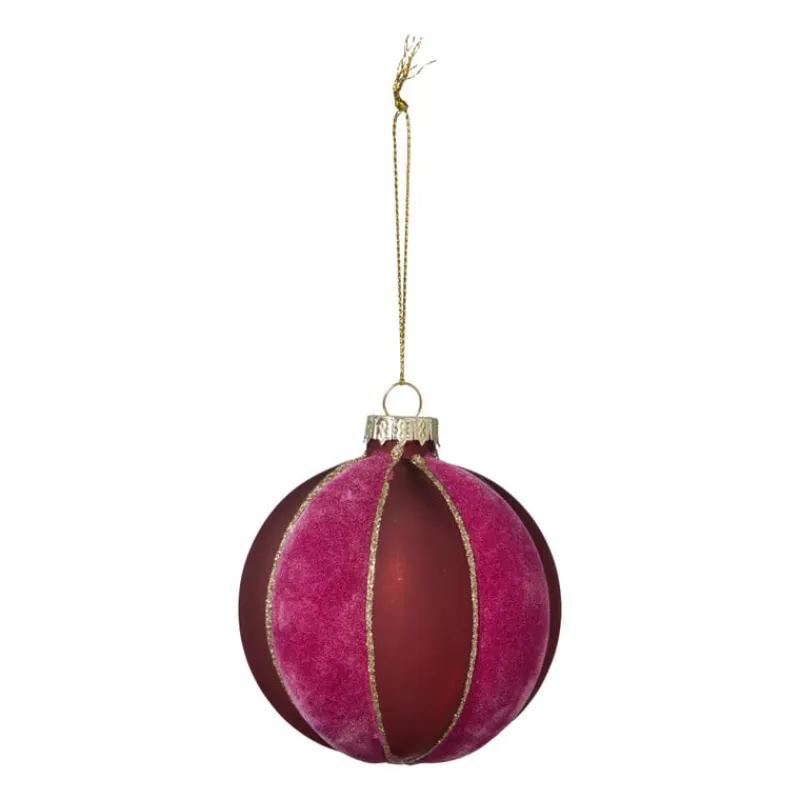 Xenos Kerstballen-Kerstbal twist - paars/roze