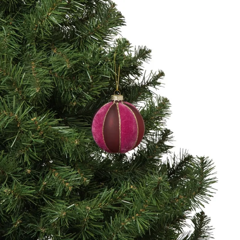 Xenos Kerstballen-Kerstbal twist - paars/roze