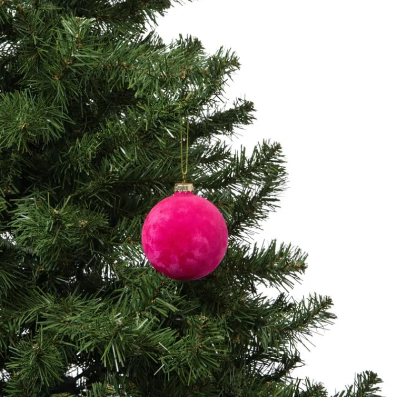Xenos Kerstballen-Kerstbal velvet - multikleur - diverse varianten