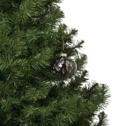 Xenos Kerstballen-Kerstbal veren - zwart