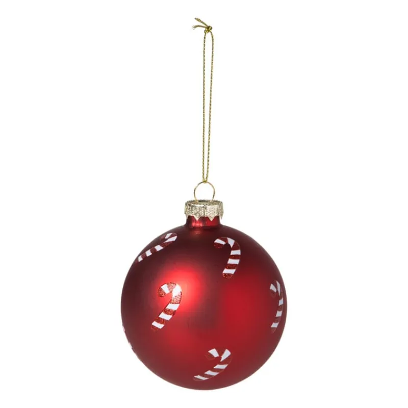 Xenos Kerstballen-Kerstbal zuurstok - rood