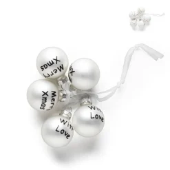 Xenos Kerst Inpakken|Kerstballen-Kerstballetjes cadeauhangers - diverse soorten - 5xø2.5 cm