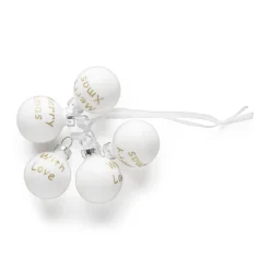 Xenos Kerst Inpakken|Kerstballen-Kerstballetjes cadeauhangers - diverse soorten - 5xø2.5 cm