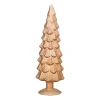 Xenos Kleine Kerstbomen|Kerstfiguren-Kerstboom beeldje groot - goud - ø8x30 cm