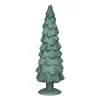 Xenos Kleine Kerstbomen|Kerstfiguren-Kerstboom beeldje groot - groen - ø8x30 cm