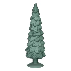Xenos Kleine Kerstbomen|Kerstfiguren-Kerstboom beeldje groot - groen - ø8x30 cm