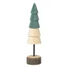 Xenos Kerstfiguren-Kerstboom hout - bruin/groen - ø5x19 cm
