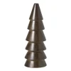 Xenos Kleine Kerstbomen|Kerstfiguren-Kerstboom middel - bruin - ø5.5x15 cm