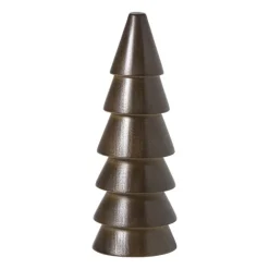 Xenos Kleine Kerstbomen|Kerstfiguren-Kerstboom middel - bruin - ø5.5x15 cm