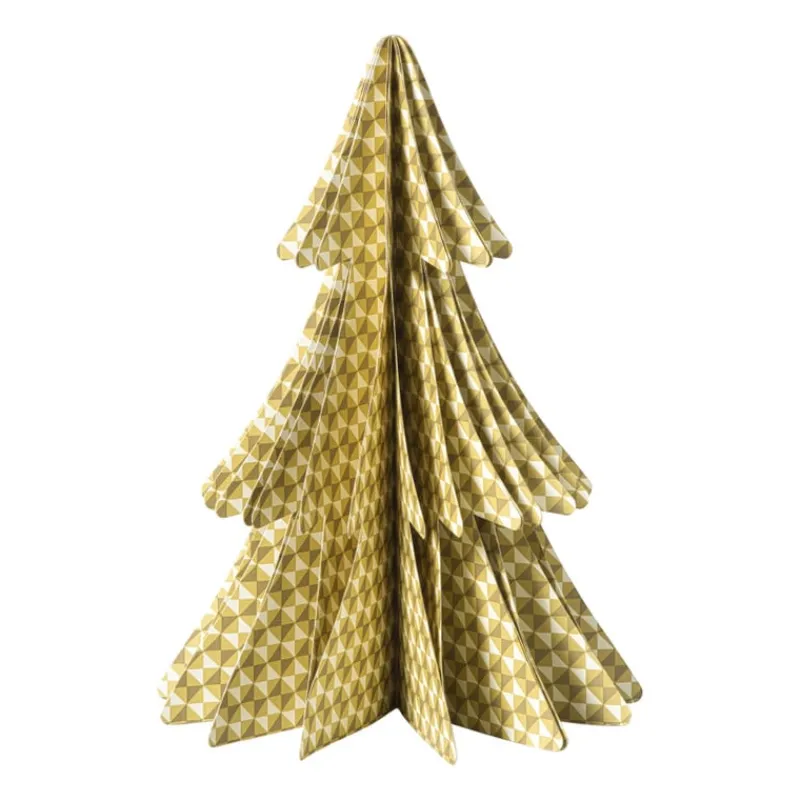 Xenos Kerstfiguren-Kerstboom papier clashing colours - 25 cm