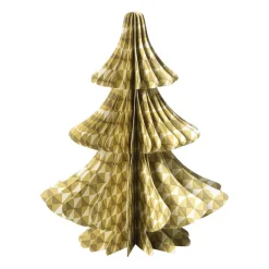 Xenos Kerstfiguren-Kerstboom papier clashing colours - 15 cm
