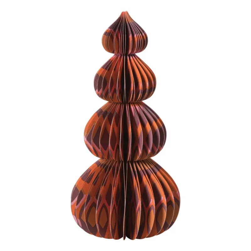 Xenos Kerstfiguren-Kerstboom papier clashing colours - 26 cm