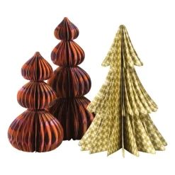 Xenos Kerstfiguren-Kerstboom papier clashing colours - 26 cm