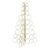 Xenos Kleine Kerstbomen-Kerstboom standaard - goudkleurig - 69x48x30 cm