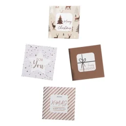 Xenos Kerst Inpakken-Kerstcadeau tags - roze - set van 24