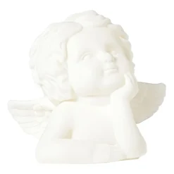 Xenos Kerstfiguren-Kerstengel beeldje - wit - 11x8x9 cm