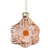 Xenos Kersthangers|Kerstballen-Kersthanger bloem - lichtbruin - 10.5x9.5x4 cm