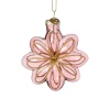 Xenos Kersthangers|Kerstballen-Kersthanger bloem - paars - 8.5x8x3.4 cm