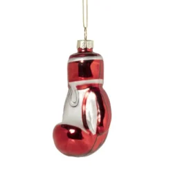 Xenos Kersthangers|Kerstballen-Kersthanger bokshandschoen - glas - 9x4.7x4.3 cm