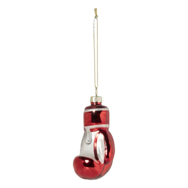 Xenos Kersthangers|Kerstballen-Kersthanger bokshandschoen - glas - 9x4.7x4.3 cm