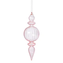 Xenos Kersthangers|Kerstballen-Kersthanger bolling - roze - ø7x22 cm