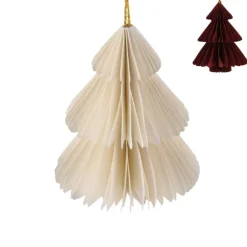 Xenos Kersthangers|Kerstballen-Kersthanger boom - papier - ø8 cm