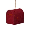 Xenos Kerstverlichting|Kersthangers-Kersthanger brievenbus - roze - 6.5x6x4.5 cm
