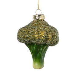 Xenos Kerstcadeaus|Kersthangers-Kersthanger broccoli - groen - 8.5x6.5x6 cm