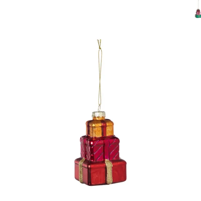 Xenos Kersthangers|Kerstballen-Kersthanger cadeautjes - diverse varianten - 9.8x5.5x5 cm