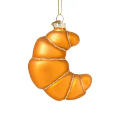 Xenos Kersthangers|Kerstballen-Kersthanger croissant - goudkleurig - 9.6x8x4.1 cm