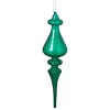 Xenos Kersthangers|Kerstballen-Kersthanger druppel - groen - ø6x23 cm