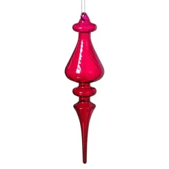 Xenos Kersthangers|Kerstballen-Kersthanger druppel - paars - ø6x23 cm
