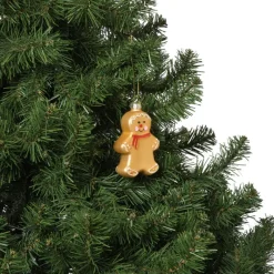 Xenos Kersthangers|Kerstballen-Kersthanger gingerbread - bruin - 9.7x6.4x1.8 cm