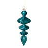 Xenos Kersthangers|Kerstballen-Kersthanger glas pegel - groen - ø5.5x15 cm