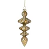 Xenos Kersthangers|Kerstballen-Kersthanger glas pegel - olijfgroen - ø5.5x15 cm