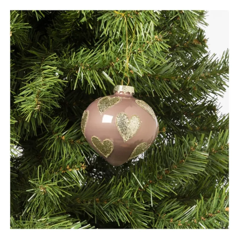 Xenos Kersthangers|Kerstballen-Kersthanger glitter hart - diverse varianten - ø8 cm