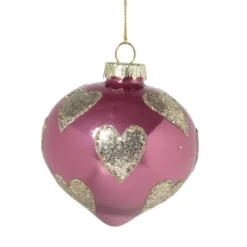 Xenos Kersthangers|Kerstballen-Kersthanger glitter hart - diverse varianten - ø8 cm